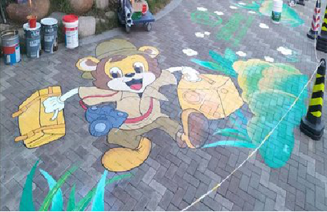 漳州夏季画地面彩绘会遇到的问题