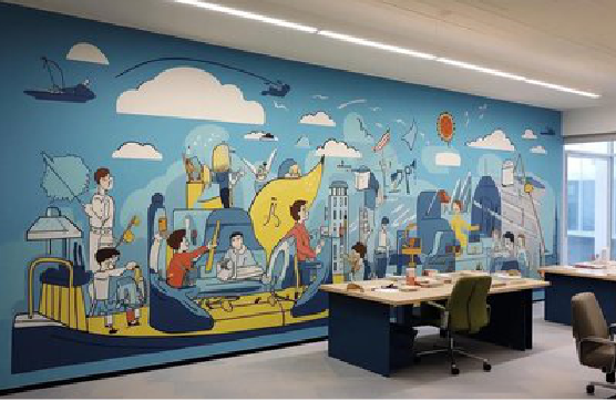 漳州办公室墙绘的特点。